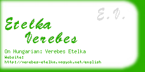 etelka verebes business card